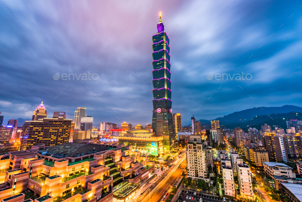 Taipei Taiwan Skyline Stock Photo By Seanpavone Photodune